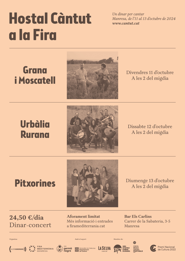 Cartell edició 2024 del Hostal Càntut amb la mateixa informació que hi ha al enllaç