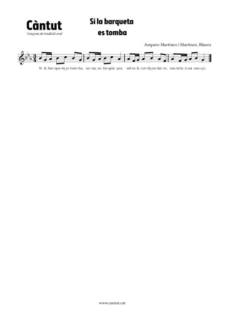 Si la barqueta es tomba (Amparo Martínez i Martínez, Blanes)