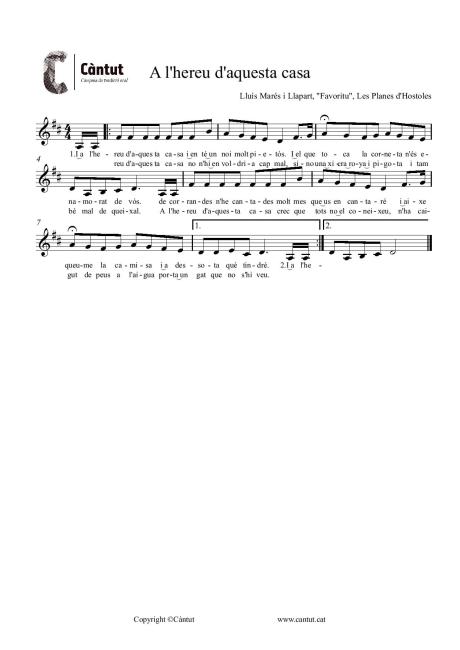 A l'hereu d'aquesta casa