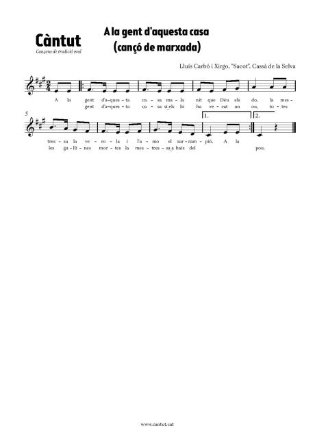 A la gent d'aquesta casa (cançó de marxada)