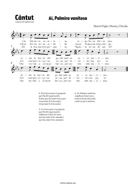 Ai, Palmira vanitosa