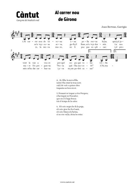 Al carrer nou de Girona