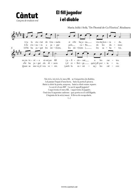 El fill jugador i el diable