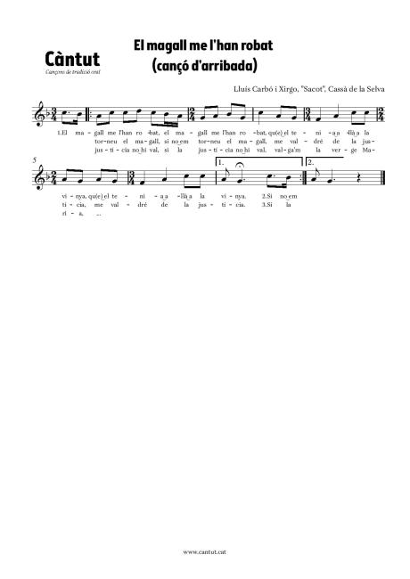 El magall me l'han robat (cançó d'arribada)