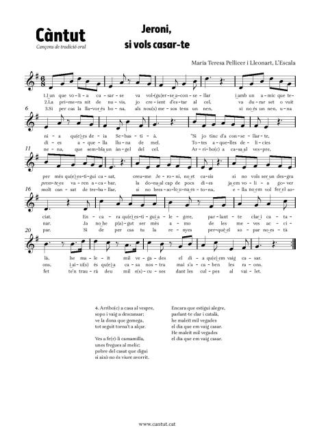 Jeroni, si vols casar-te