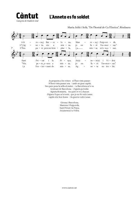 L'Anneta es fa soldat