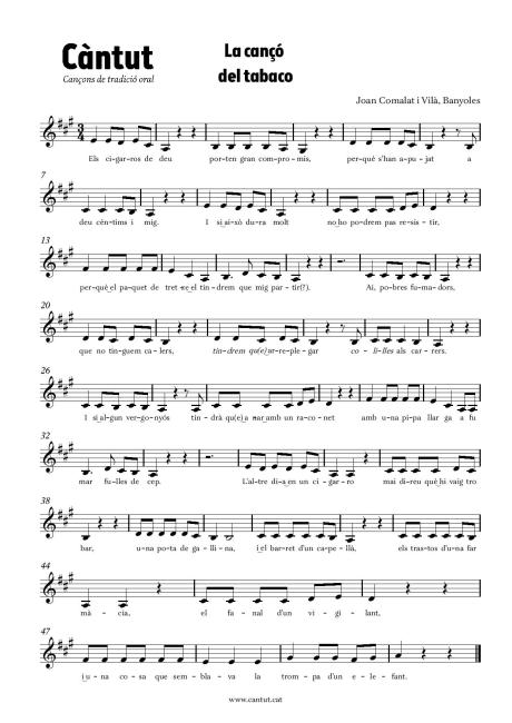 La cançó del tabaco