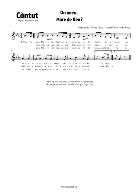 On aneu, Mare de Déu?