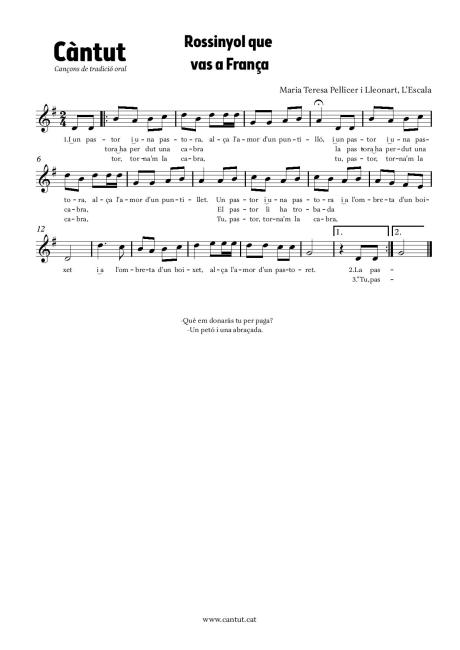 Rossinyol que vas a França