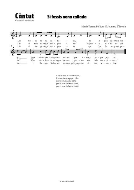 Si fossis nena callada