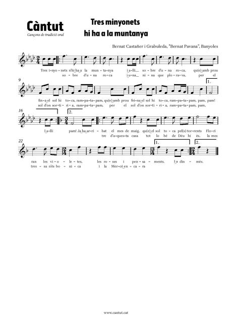 Tres minyonets n'hi ha a la muntanya