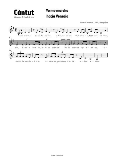 Yo me marcho hacia Venecia