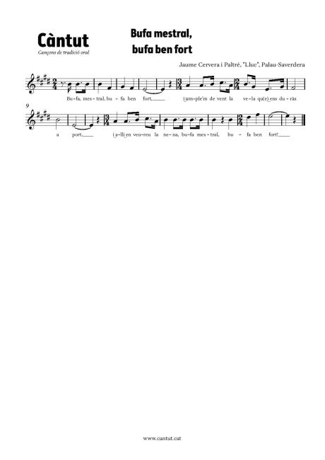 Bufa mestral, bufa ben fort