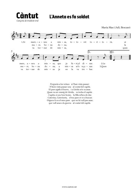 L'Anneta es fa soldat