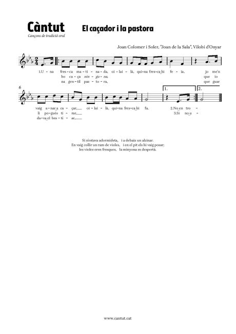 El caçador i la pastora