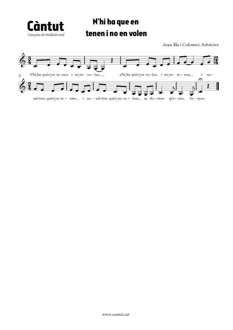 N'hi ha que en tenen i no en volen