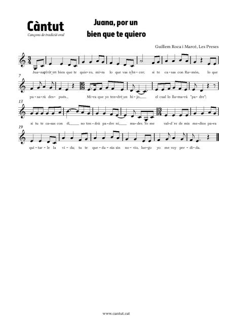 Juana, por un bien que te quiero