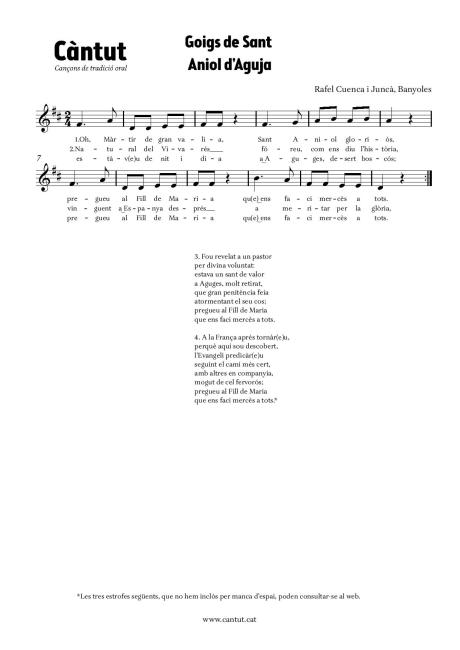 Goigs de Sant Aniol d'Aguja