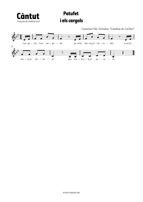 Patufet i els cargols