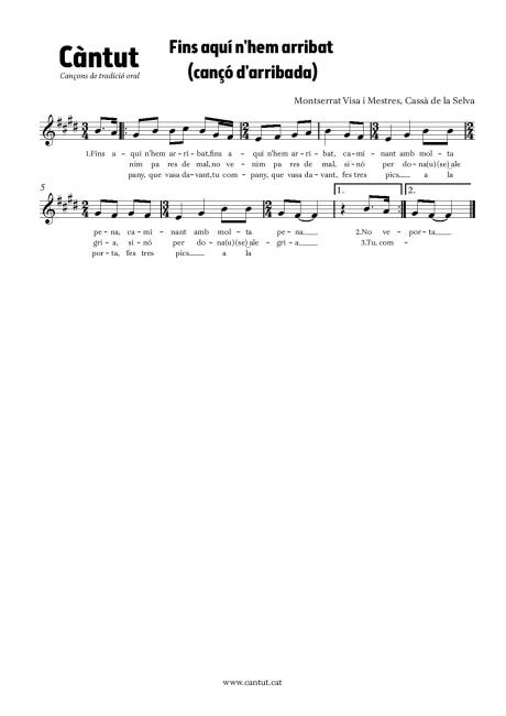 Fins aquí n'hem arribat (cançó d'arribada)