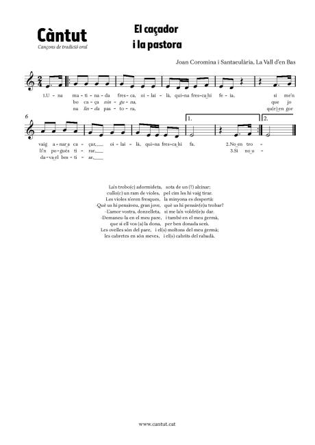 El caçador i la pastora