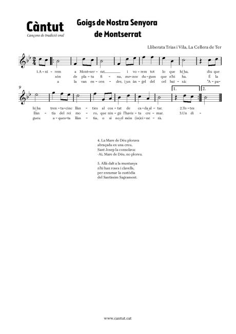 Goigs de Nostra Senyora de Montserrat