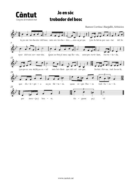 Jo en sóc trobador del bosc