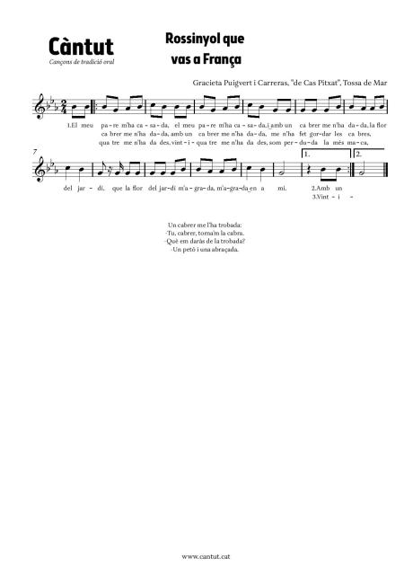 Rossinyol que vas a França