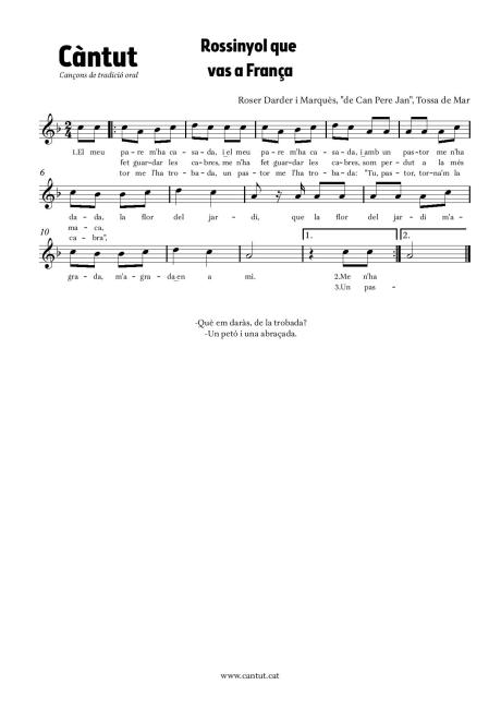 Rossinyol que vas a França