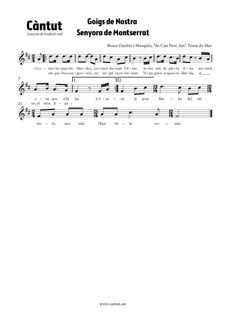 Goigs de Nostra Senyora de Montserrat